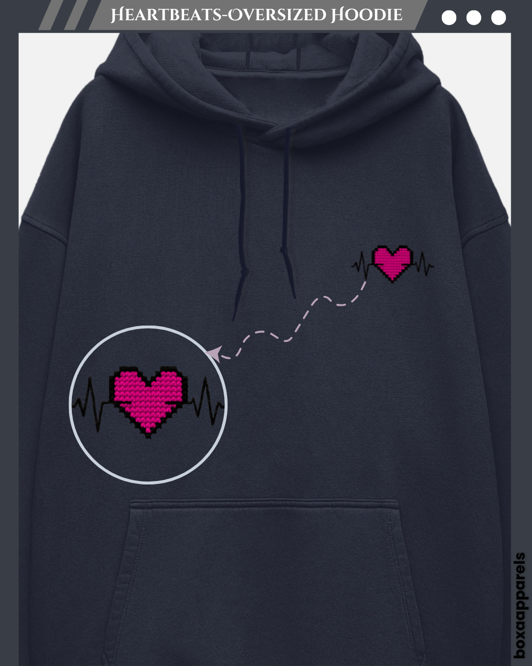 Threaded Heartbeat Special Edition - Unisex Oversized Hoodie