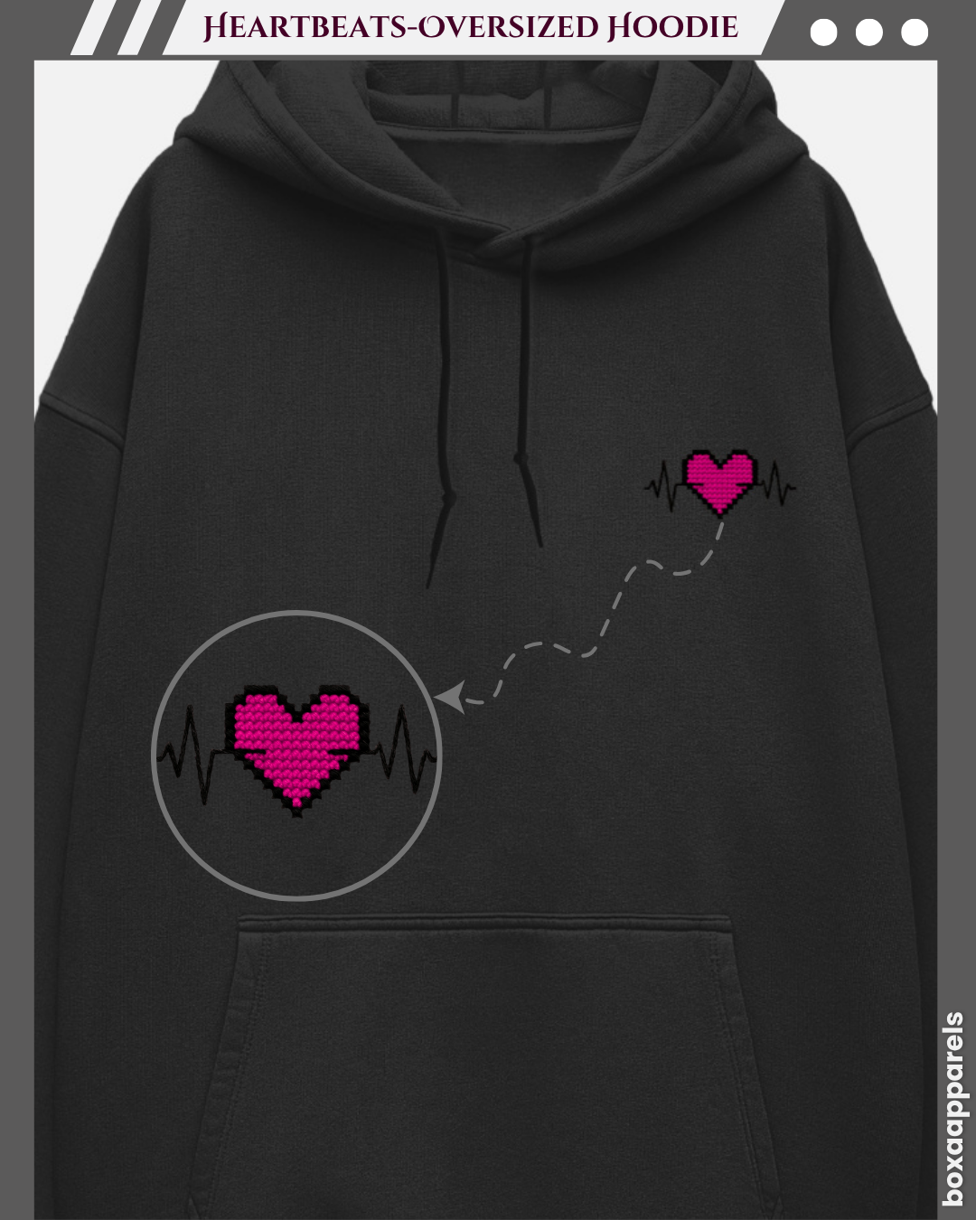 Threaded Heartbeat Special Edition - Unisex Oversized Hoodie