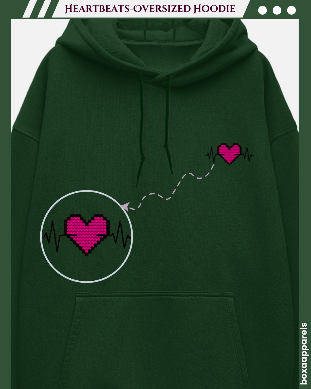 Threaded Heartbeat Special Edition - Unisex Oversized Hoodie