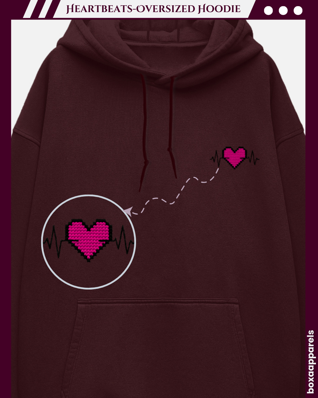 Threaded Heartbeat Special Edition - Unisex Oversized Hoodie