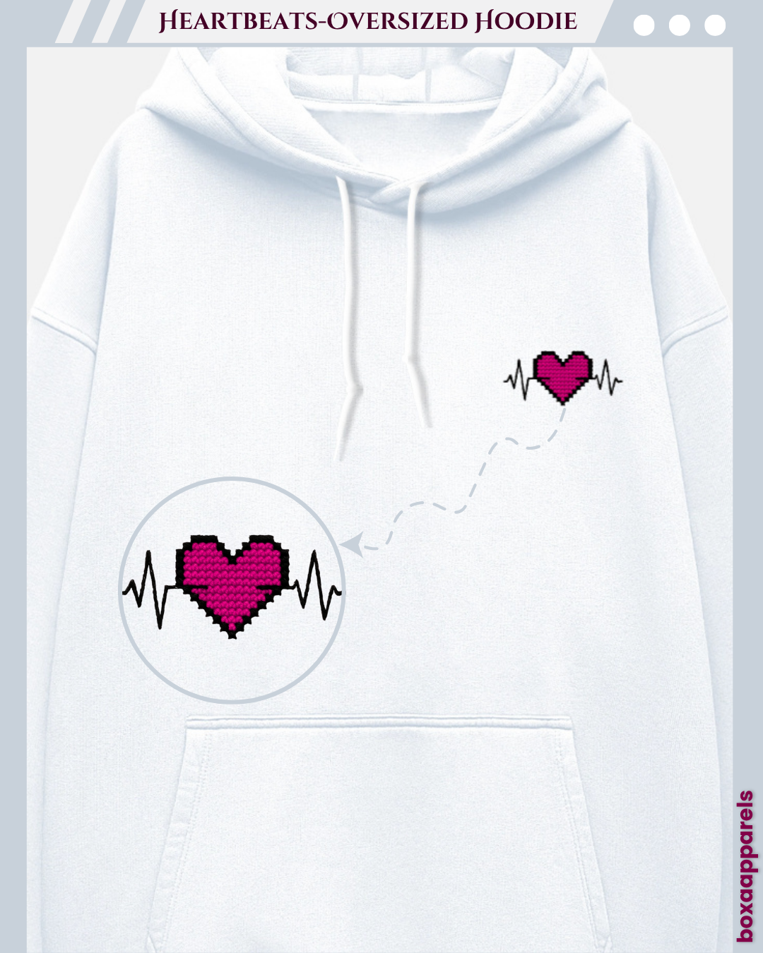 Threaded Heartbeat Special Edition - Unisex Oversized Hoodie
