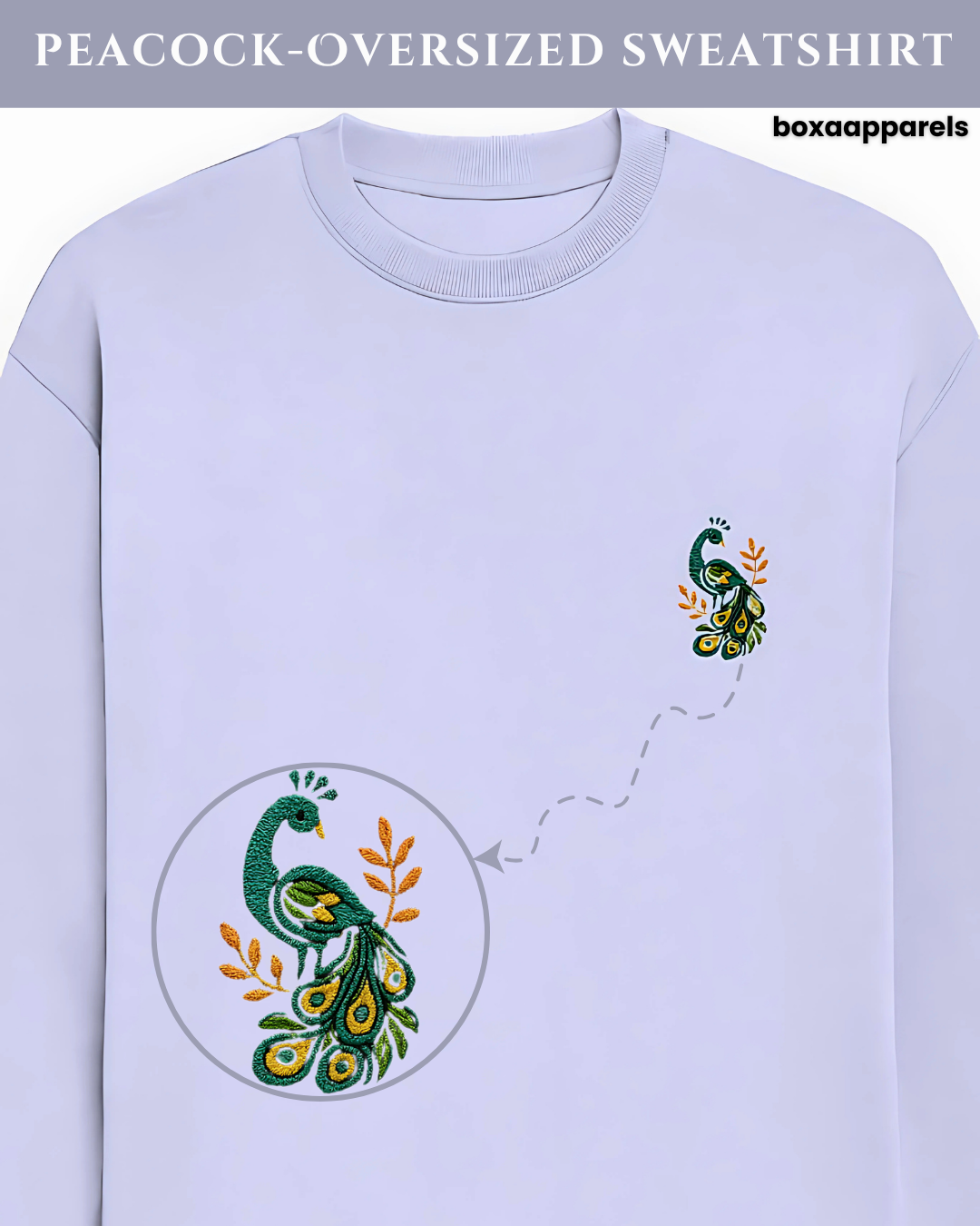 Peacock Reverie" – Unisex Oversized Sweatshirt