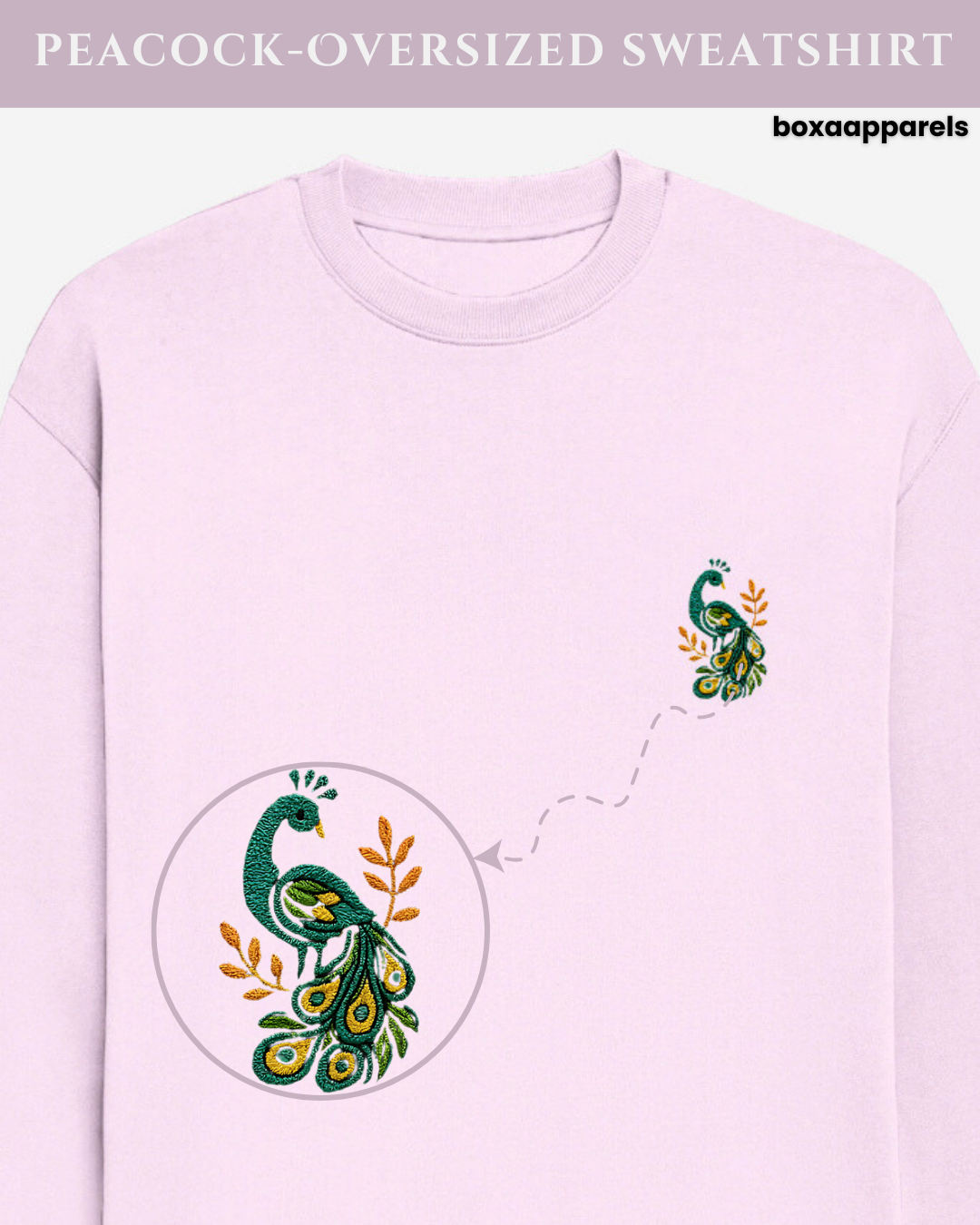 Peacock Reverie" – Unisex Oversized Sweatshirt