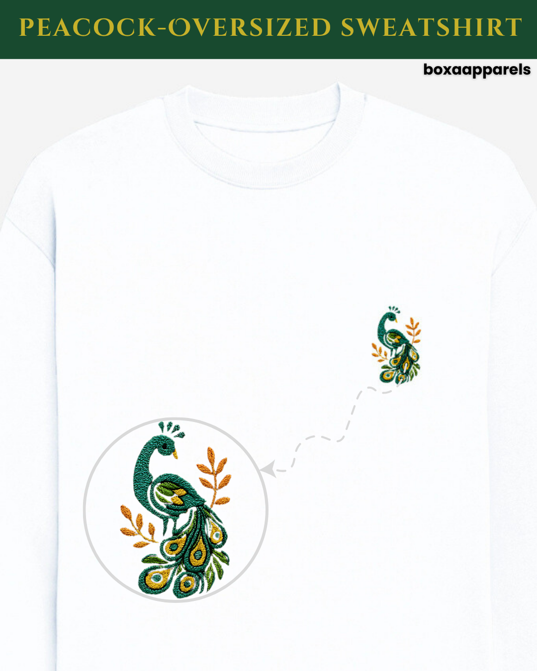 Peacock Reverie" – Unisex Oversized Sweatshirt