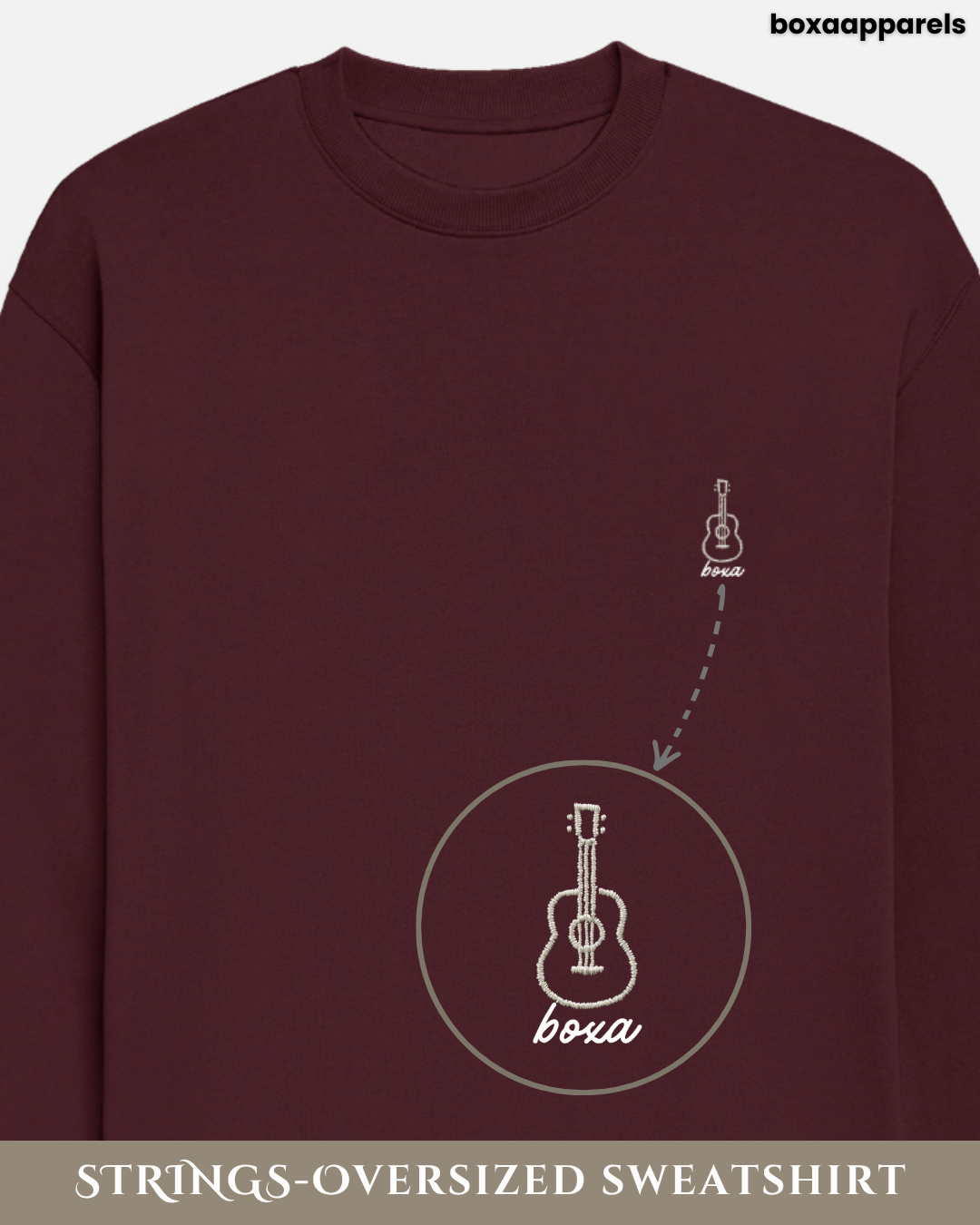 Strings – Oversized Sweatshirt for Guitar Lovers