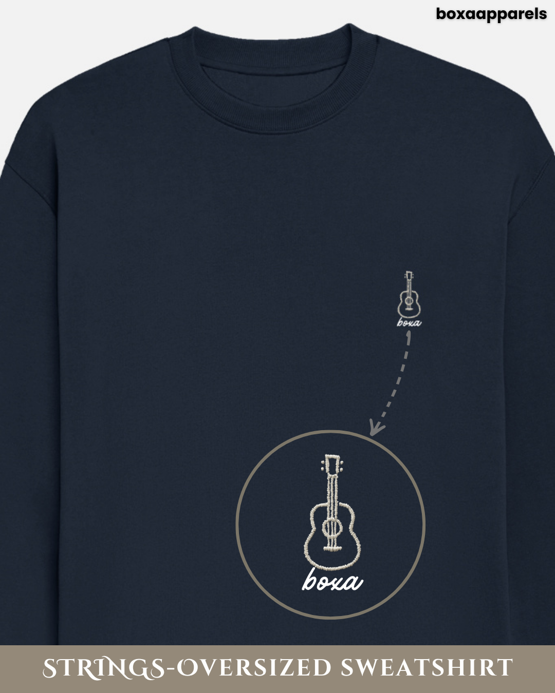 Strings – Oversized Sweatshirt for Guitar Lovers