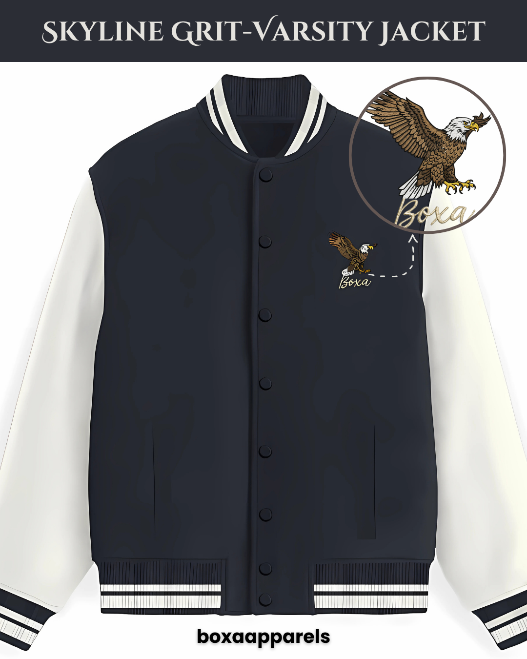 Skyline Grit - Noiseless Heights Varsity Jacket