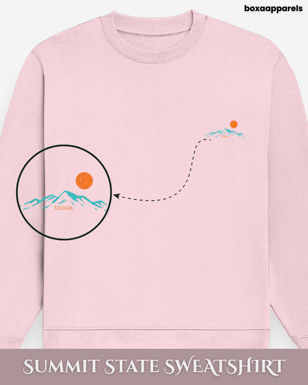 Summit State – Mountain Embroidery Regular Fit Sweatshirt