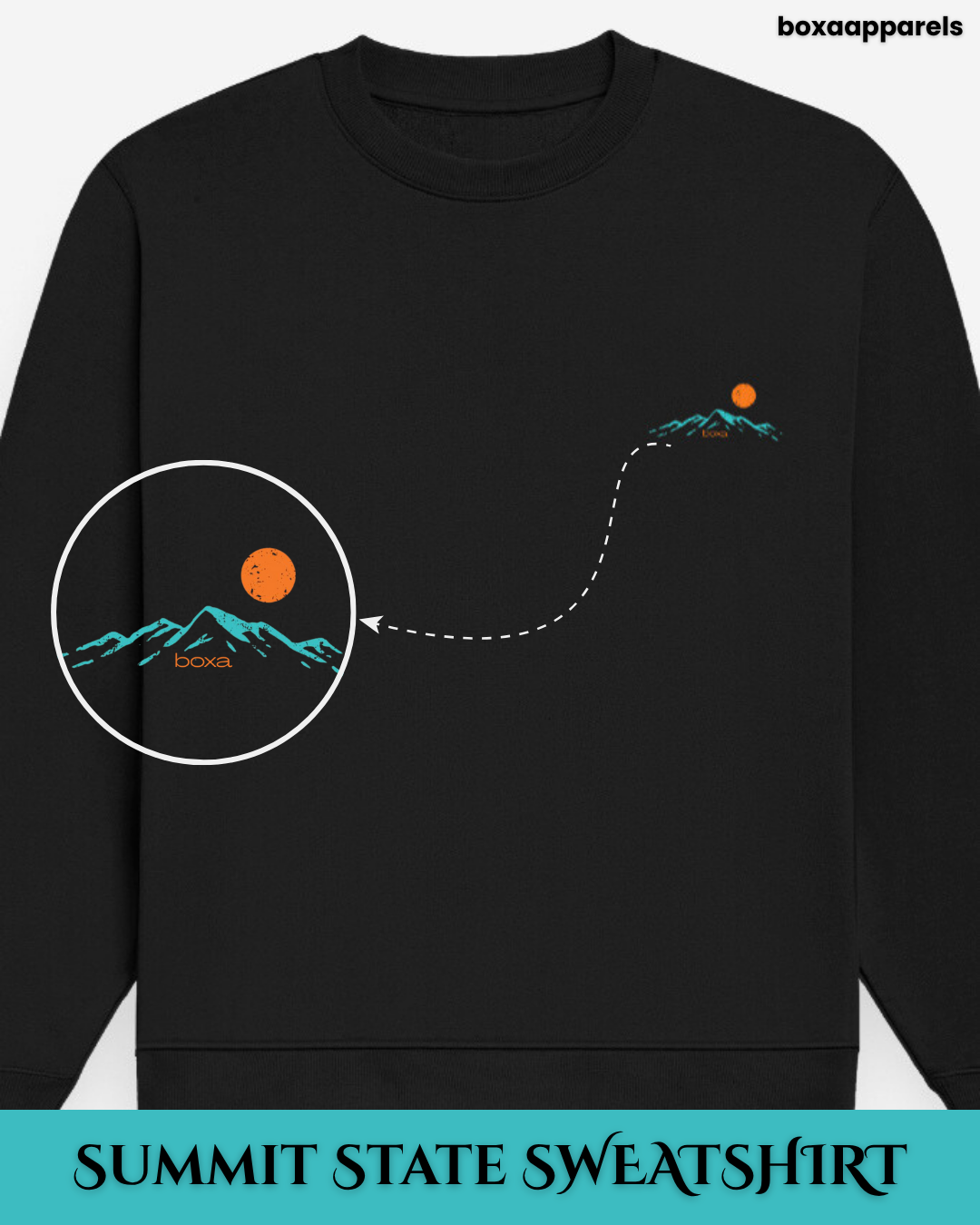 Summit State – Mountain Embroidery Regular Fit Sweatshirt