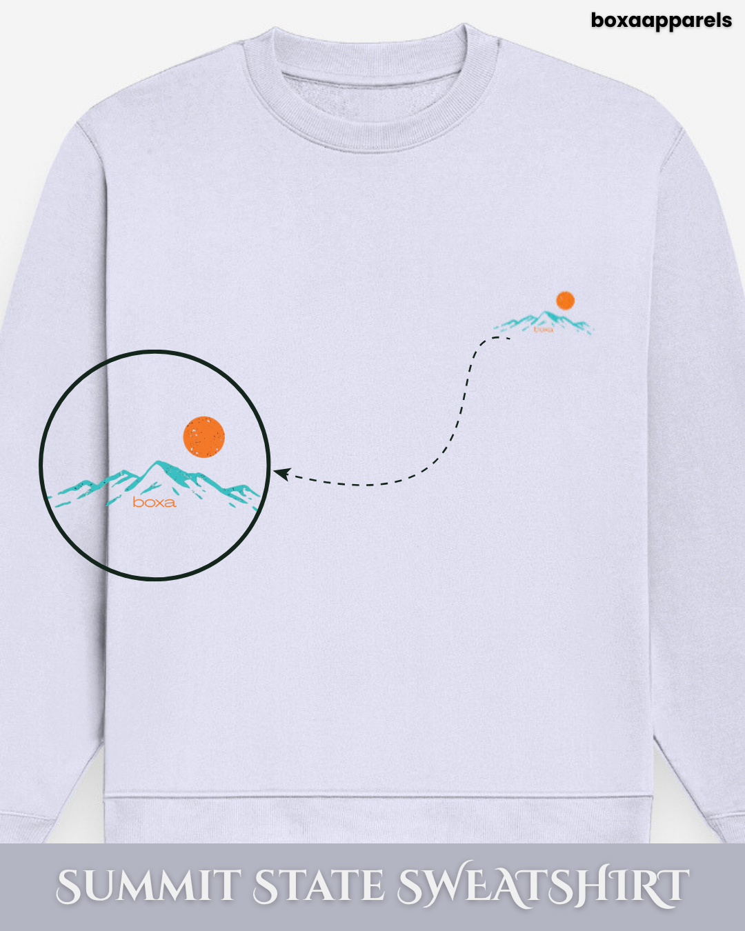 Summit State – Mountain Embroidery Regular Fit Sweatshirt