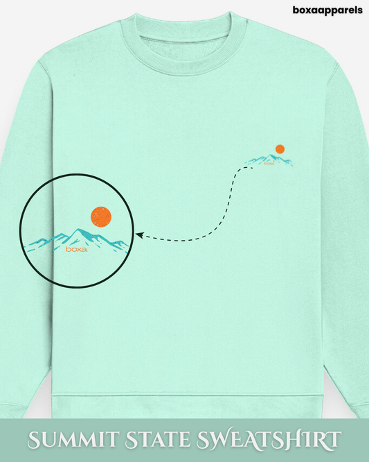 Summit State – Mountain Embroidery Regular Fit Sweatshirt