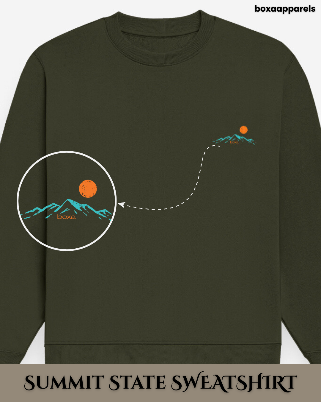 Summit State – Mountain Embroidery Regular Fit Sweatshirt