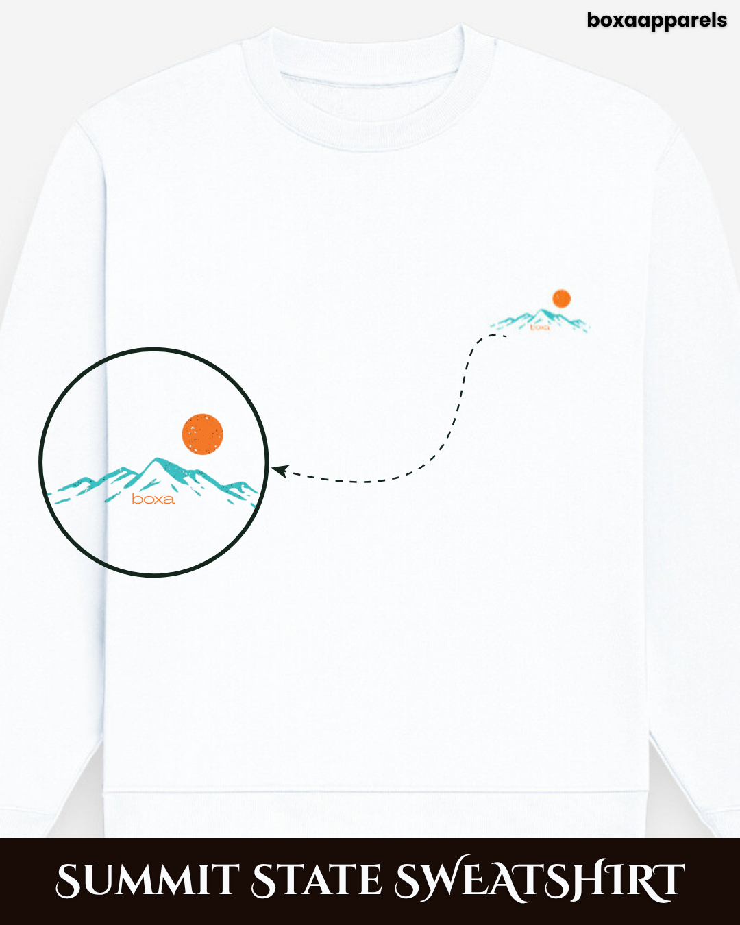 Summit State – Mountain Embroidery Regular Fit Sweatshirt