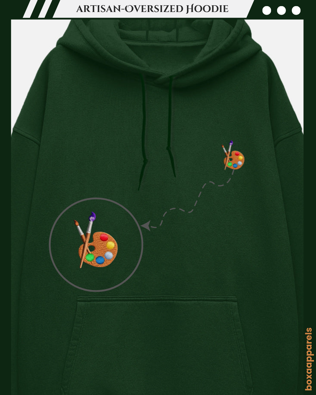 The Creator’s Comfort” – Oversized Hoodie for Painting Artists