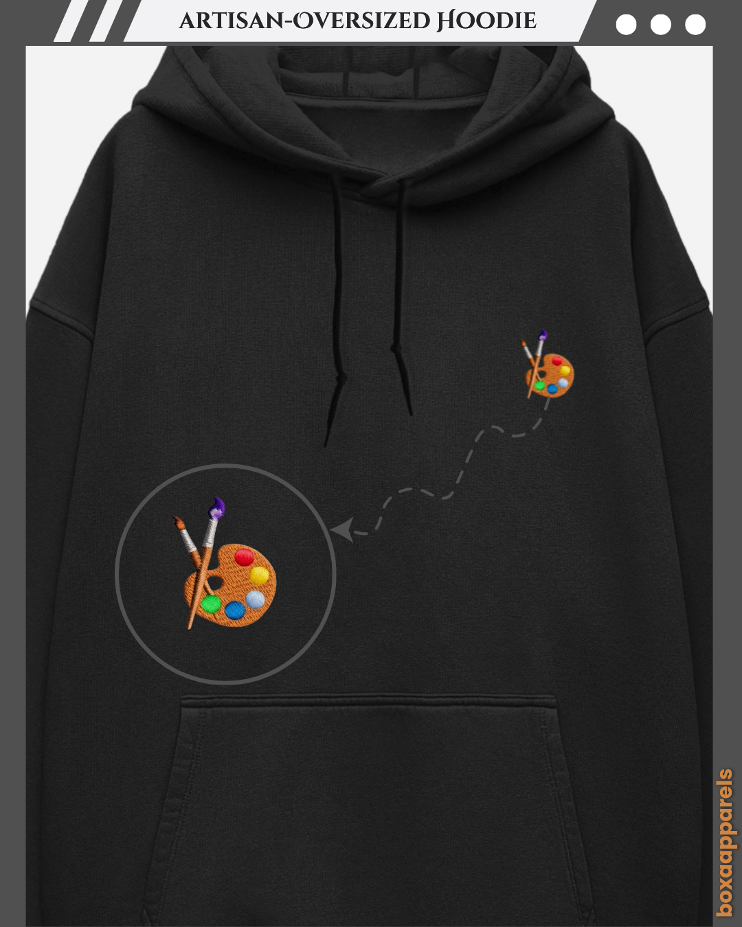 The Creator’s Comfort” – Oversized Hoodie for Painting Artists