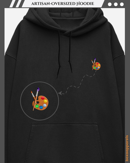 The Creator’s Comfort” – Oversized Hoodie for Painting Artists